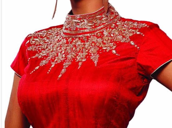 Embroidered blouse design